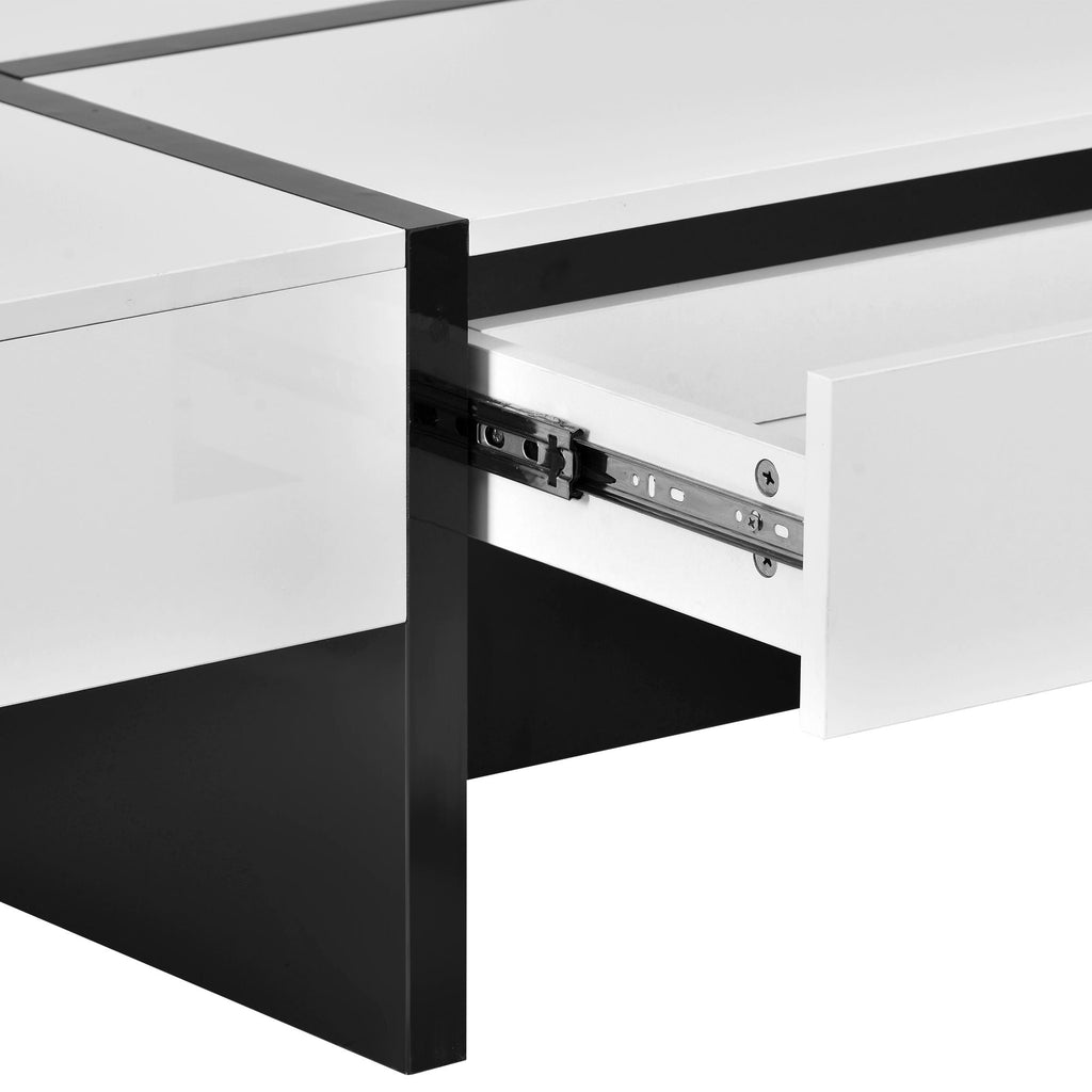 Rosmary High Gloss Surface Cocktail Table by Orien - Comfortable Living Decor