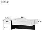 Rosmary High Gloss Surface Cocktail Table by Orien - Comfortable Living Decor