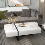 Rosmary High Gloss Surface Cocktail Table by Orien - Comfortable Living Decor