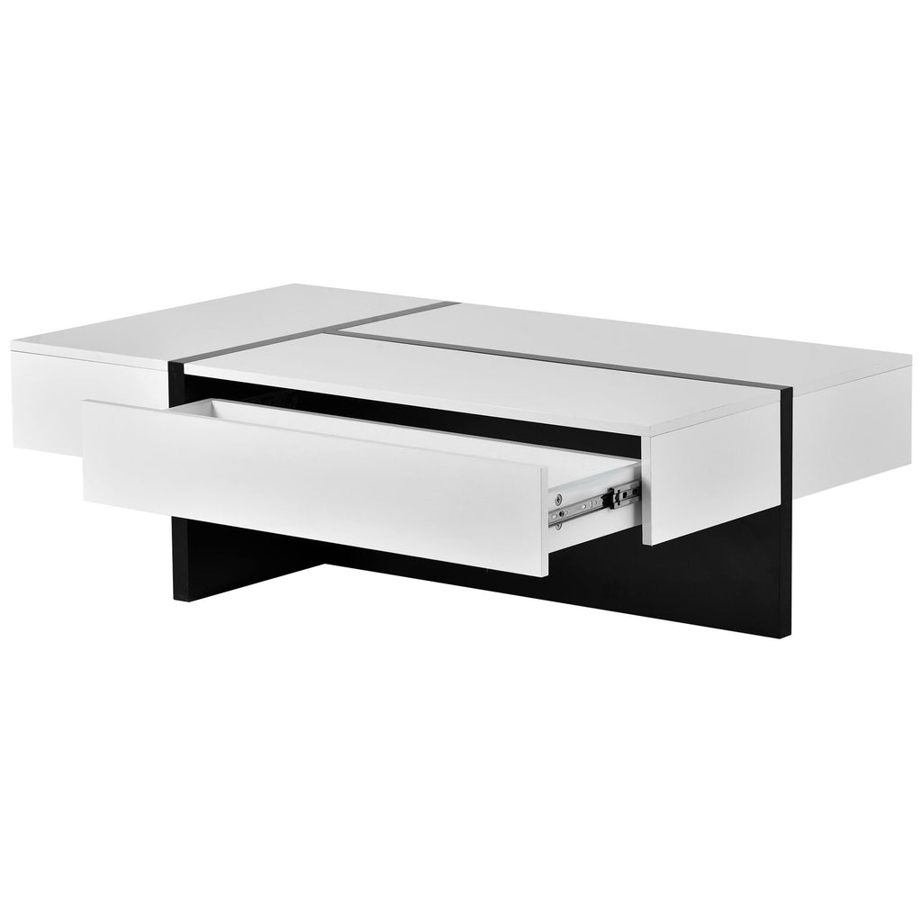 Rosmary High Gloss Surface Cocktail Table by Orien - Comfortable Living Decor