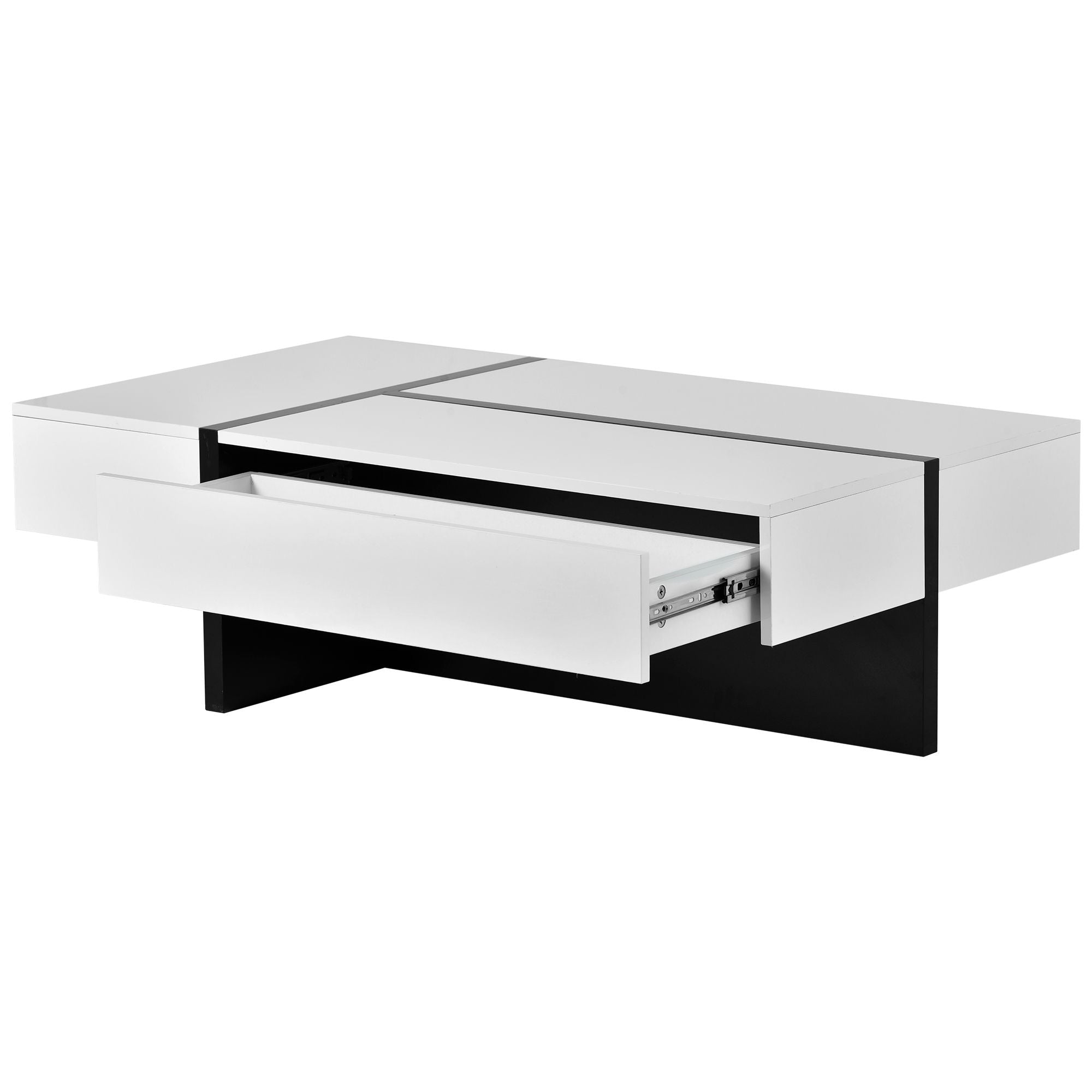 Rosmary High Gloss Surface Cocktail Table by Orien - Comfortable Living Decor