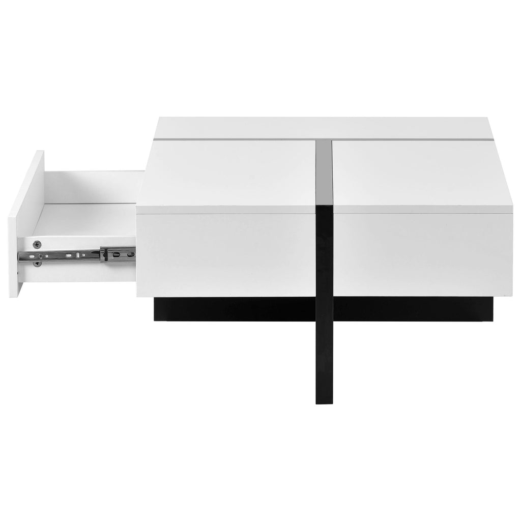 Rosmary High Gloss Surface Cocktail Table by Orien - Comfortable Living Decor