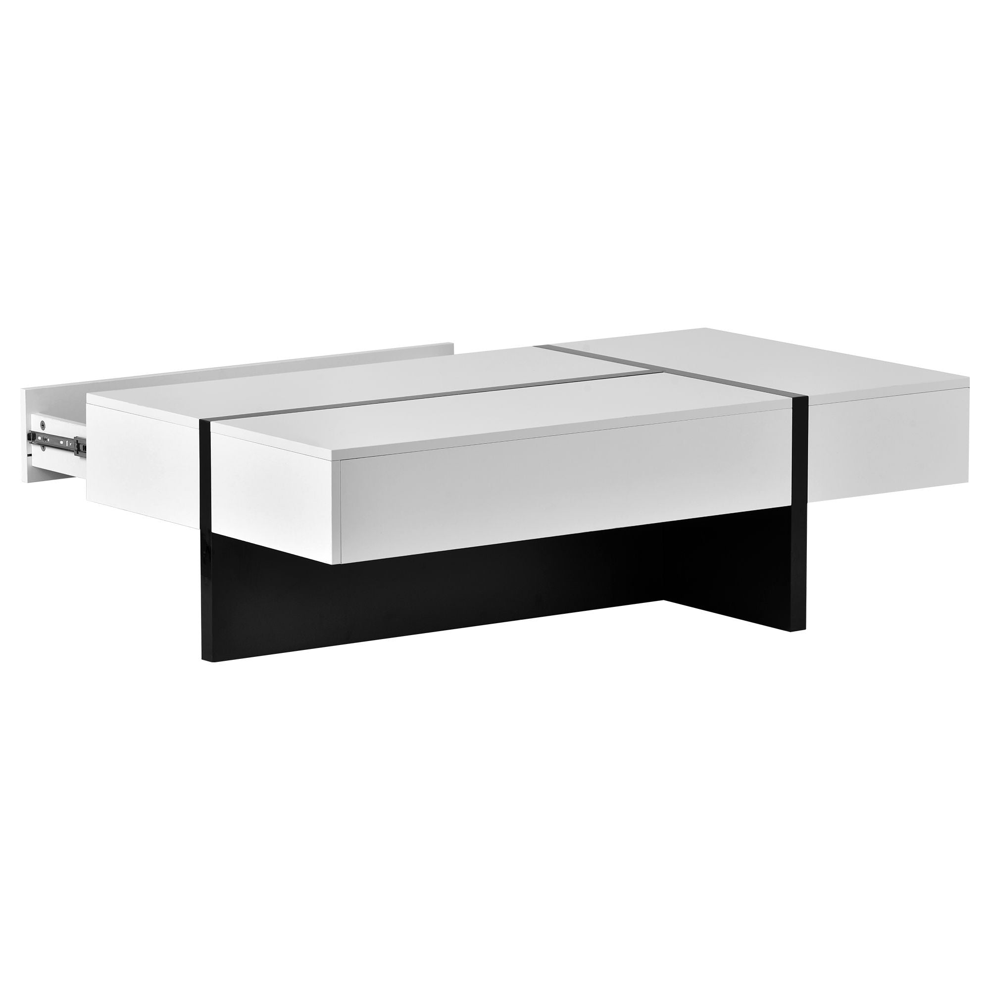 Rosmary High Gloss Surface Cocktail Table by Orien - Comfortable Living Decor