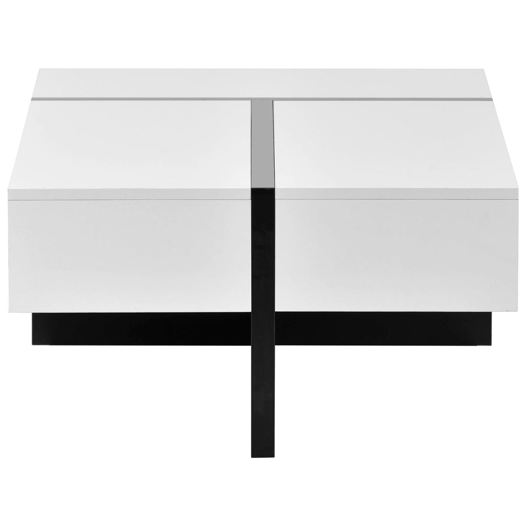 Rosmary High Gloss Surface Cocktail Table by Orien - Comfortable Living Decor