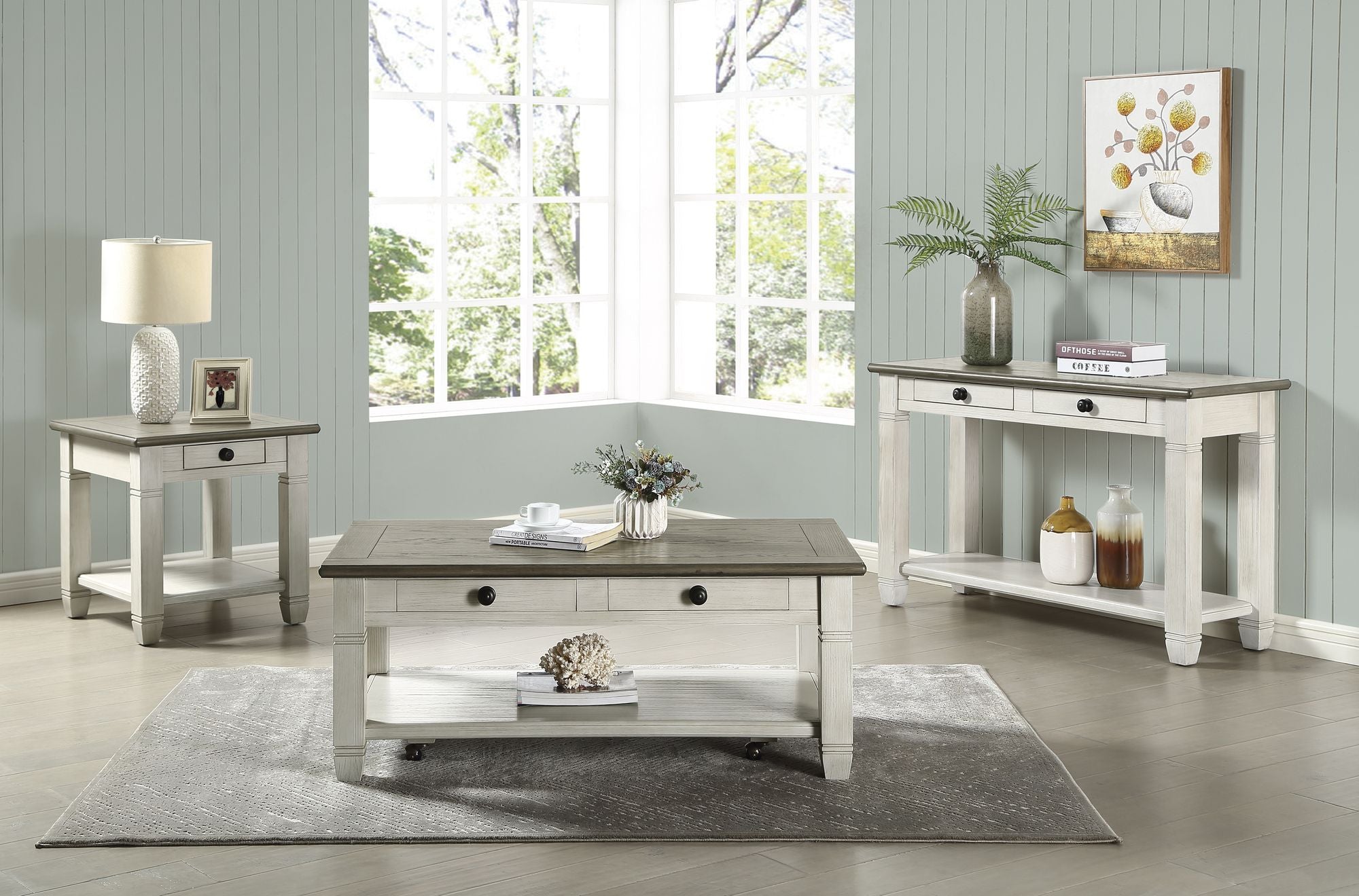 Rosy 1pc Cocktail Table with Casters by Yeah Depot - Comfortable Living Decor