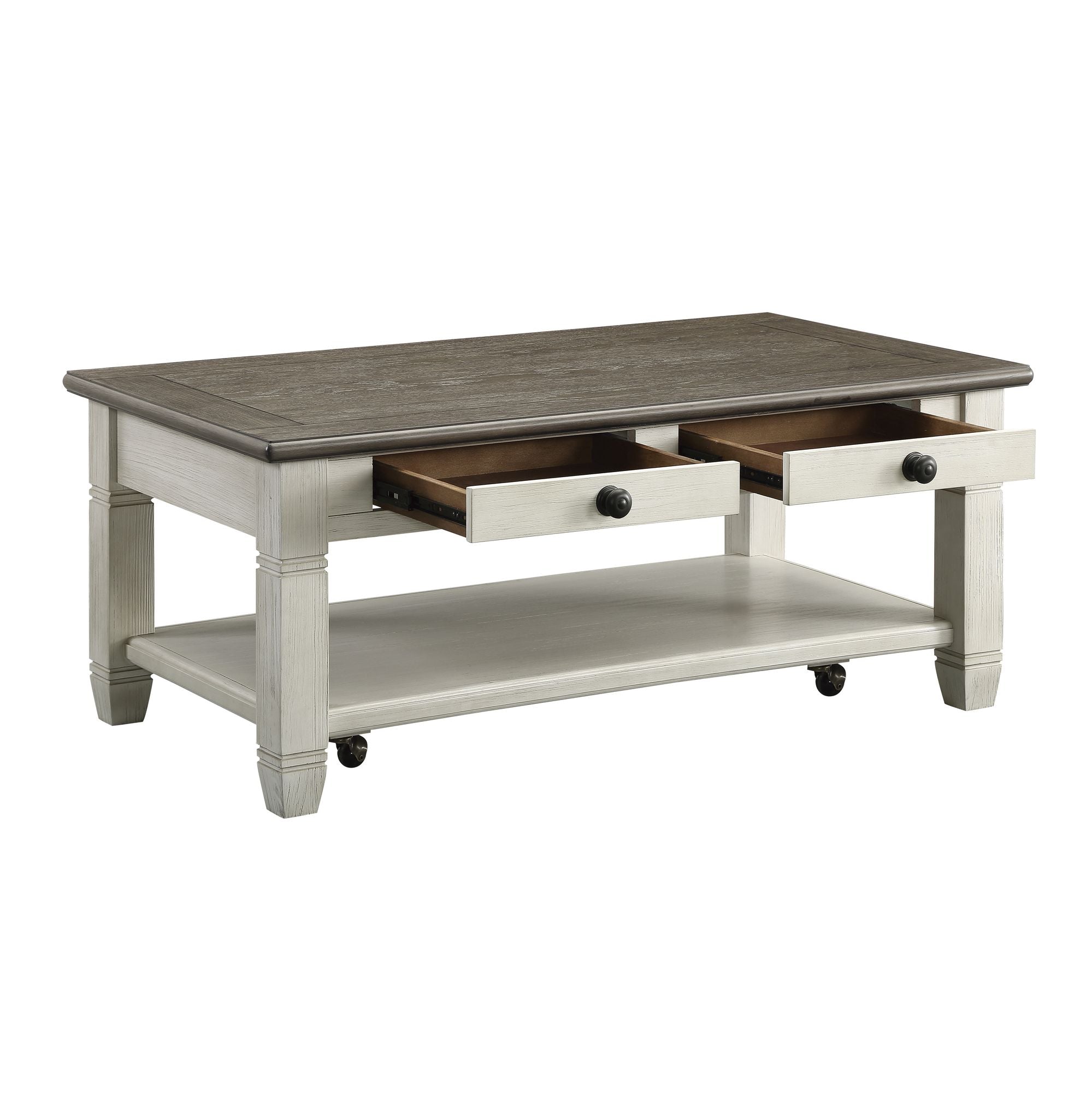 Rosy 1pc Cocktail Table with Casters by Yeah Depot - Comfortable Living Decor