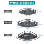 Rust - Resistant Corner Shower Caddy For Bathroom 4 Height Adjustable Shelves With Tension Pole Towel Bar Hanging Hook Floor Standing Bath Storage Rack 8.66 - 116.14IN - Comfortable Living Decor
