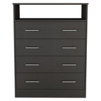 Serbian Four Drawer Dresser, Superior Top, One Open Shelf - Comfortable Living Decor