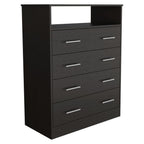 Serbian Four Drawer Dresser, Superior Top, One Open Shelf - Comfortable Living Decor