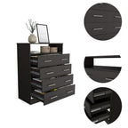 Serbian Four Drawer Dresser, Superior Top, One Open Shelf - Comfortable Living Decor