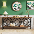 Sofa Table, Industrial Long Sofa Table Behind Couch, Entry Console Table with Storage for Entryway - Comfortable Living Decor