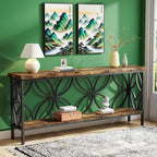 Sofa Table, Industrial Long Sofa Table Behind Couch, Entry Console Table with Storage for Entryway - Comfortable Living Decor