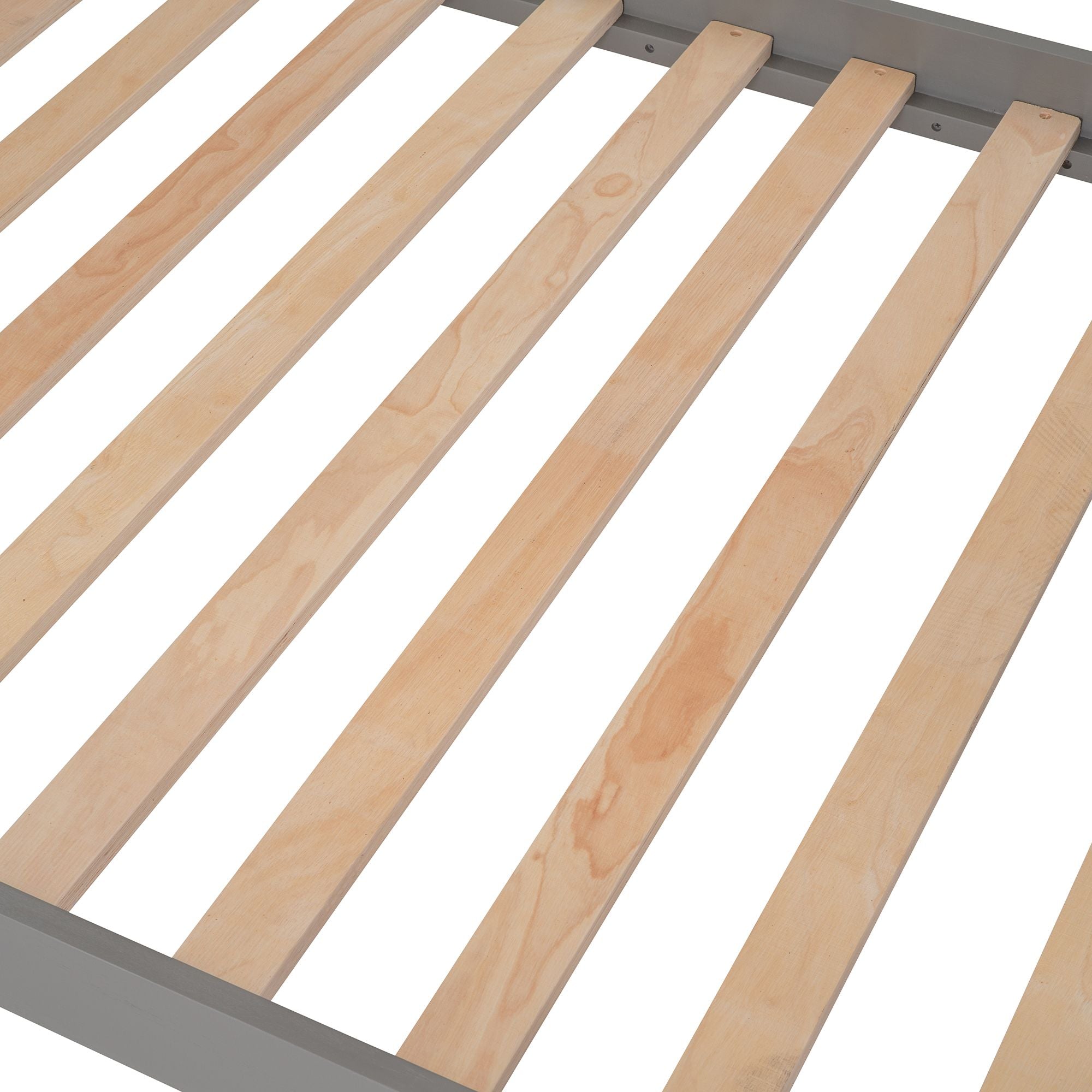 Stairway Twin - Over - Twin Bunk Bed with Storage and Guard Rail for Bedroom, Dorm - Comfortable Living Decor