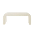 Stylish Cream U - Shaped Ottoman & Bench Set - Perfect for Entryways and Bedroom Footrests - Comfortable Living Decor