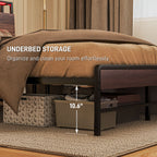 Stylish Queen Size Bed Frame w/ LED Lights by Homcom - Comfortable Living Decor