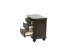 Traditional Antique Walnut 1pc Nightstand Bedroom Furniture Cherry Veneer 2 - Drawers Hanging Pull Bedside Table - Comfortable Living Decor