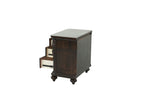Traditional Antique Walnut 1pc Nightstand Bedroom Furniture Cherry Veneer 2 - Drawers Hanging Pull Bedside Table - Comfortable Living Decor