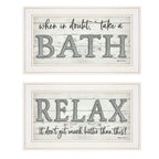 Trendy Decor 4U "Bath Relax" Framed Wall Art, Modern Home Decor Framed Print for Living Room, Bedroom & Farmhouse Wall Decoration by Susie Boyer - Comfortable Living Decor