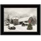 Trendy Decor 4U "Farmhouse Christmas" Framed Wall Art, Modern Home Decor Framed Print for Living Room, Bedroom & Farmhouse Wall Decoration by Lori Deiter - Comfortable Living Decor