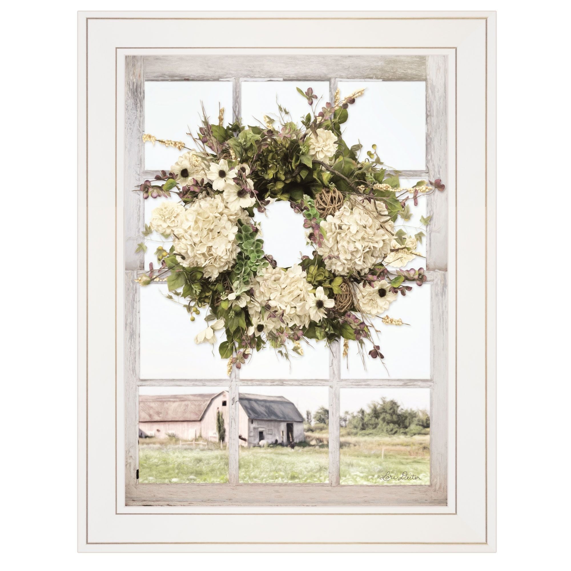 Trendy Decor 4U "Pleasant View" Framed Wall Art, Modern Home Decor Framed Print for Living Room, Bedroom & Farmhouse Wall Decoration by Lori Deiter - Comfortable Living Decor