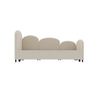 Twin Size Twin Size Bed frames With An Another Bed Frame, Velvet Upholstered Daybed, Modern Sofa Bed Daybed Frame for Bedroom Living Room, Suitable for Living Room, Kids Room, Bedroom (Beige) - Comfortable Living Decor