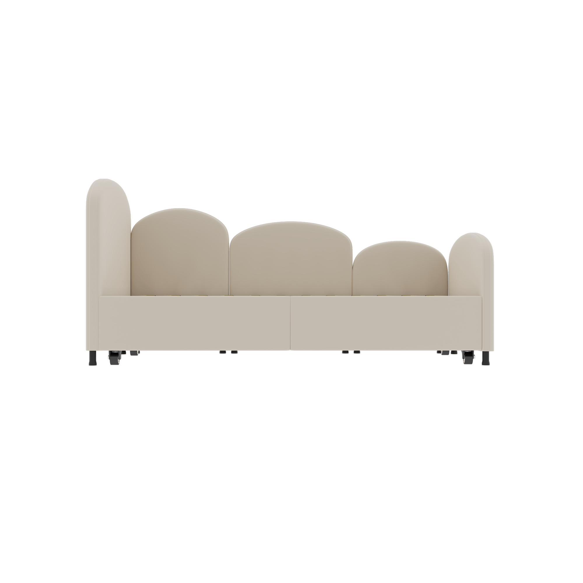 Twin Size Twin Size Bed frames With An Another Bed Frame, Velvet Upholstered Daybed, Modern Sofa Bed Daybed Frame for Bedroom Living Room, Suitable for Living Room, Kids Room, Bedroom (Beige) - Comfortable Living Decor