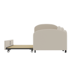 Twin Size Twin Size Bed frames With An Another Bed Frame, Velvet Upholstered Daybed, Modern Sofa Bed Daybed Frame for Bedroom Living Room, Suitable for Living Room, Kids Room, Bedroom (Beige) - Comfortable Living Decor