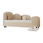 Twin Size Twin Size Bed frames With An Another Bed Frame, Velvet Upholstered Daybed, Modern Sofa Bed Daybed Frame for Bedroom Living Room, Suitable for Living Room, Kids Room, Bedroom (Beige) - Comfortable Living Decor