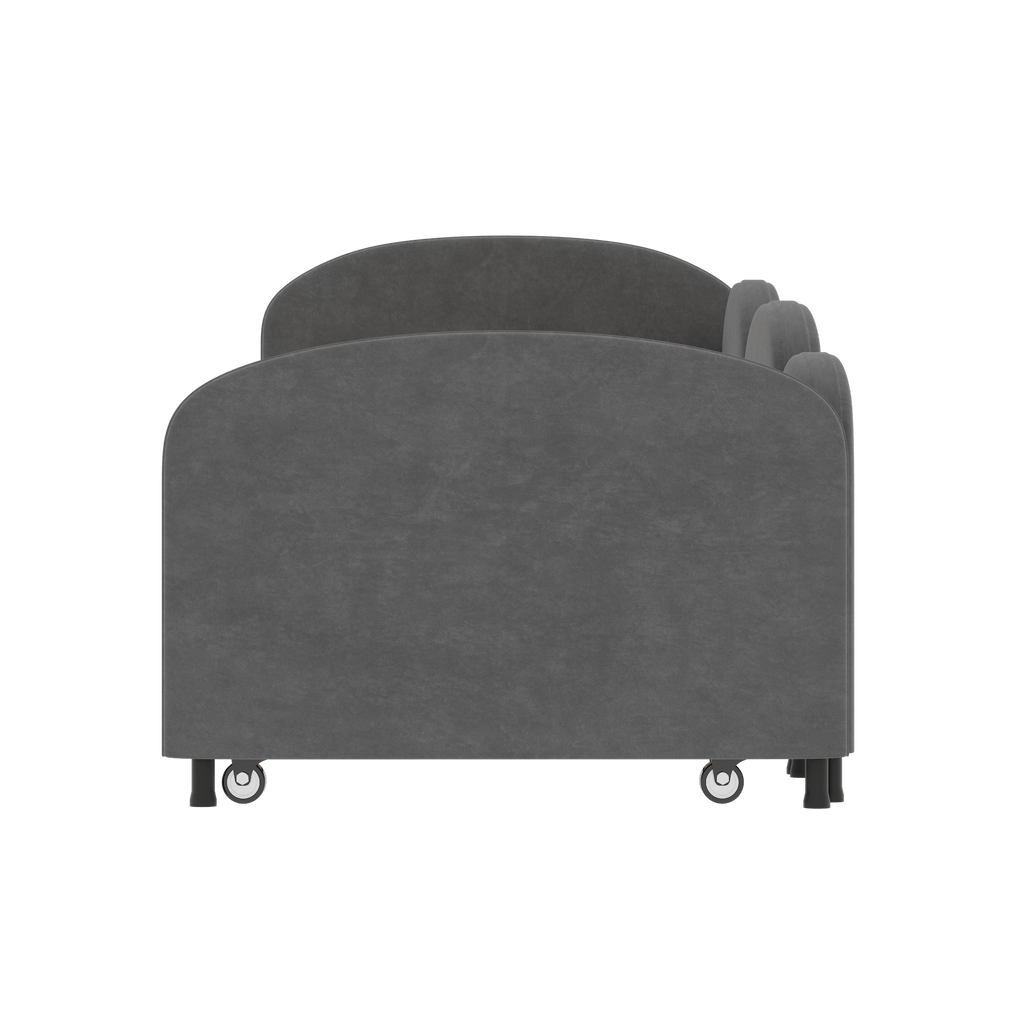 Twin Size Upholstered Daybed with Storage Drawers, Velvet Upholstered Daybed, Modern Sofa Bed Daybed Frame for Bedroom Living Room, Suitable for Living Room, Kids Room, Bedroom (Dark Gray) - Comfortable Living Decor