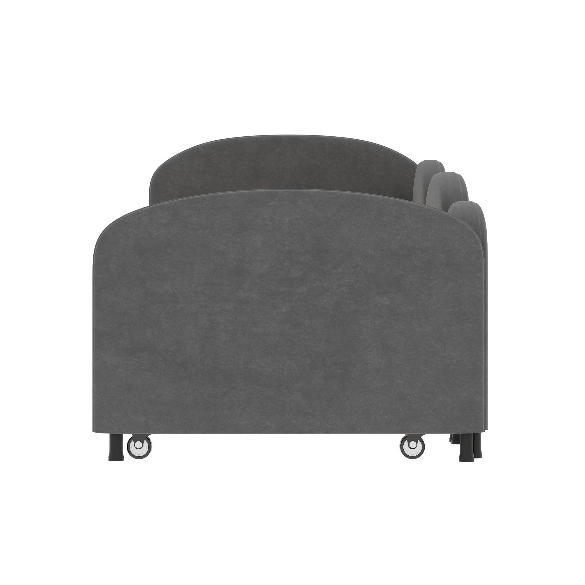 Twin Size Upholstered Daybed with Storage Drawers, Velvet Upholstered Daybed, Modern Sofa Bed Daybed Frame for Bedroom Living Room, Suitable for Living Room, Kids Room, Bedroom (Dark Gray) - Comfortable Living Decor