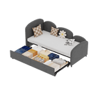 Twin Size Upholstered Daybed with Storage Drawers, Velvet Upholstered Daybed, Modern Sofa Bed Daybed Frame for Bedroom Living Room, Suitable for Living Room, Kids Room, Bedroom (Dark Gray) - Comfortable Living Decor