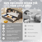 Twin Size Upholstered Daybed with Storage Drawers, Velvet Upholstered Daybed, Modern Sofa Bed Daybed Frame for Bedroom Living Room, Suitable for Living Room, Kids Room, Bedroom (Dark Gray) - Comfortable Living Decor