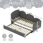 Twin Size Upholstered Daybed with Storage Drawers, Velvet Upholstered Daybed, Modern Sofa Bed Daybed Frame for Bedroom Living Room, Suitable for Living Room, Kids Room, Bedroom (Dark Gray) - Comfortable Living Decor