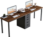 Two Person Computer Desk with 5 Drawers, 78.7 Inches Extra Long Double Office Desk, Modern Simple Double Computer Desk Study Writing Table Workstation - Comfortable Living Decor
