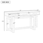 U_STYLE Elegant Console Table with Three Drawers, Extra Long Entryway Table for Entryway, Hallway, Living Room, Foyer, Corridor - Comfortable Living Decor
