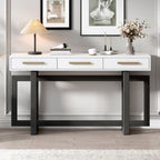 U_STYLE Elegant Console Table with Three Drawers, Extra Long Entryway Table for Entryway, Hallway, Living Room, Foyer, Corridor - Comfortable Living Decor