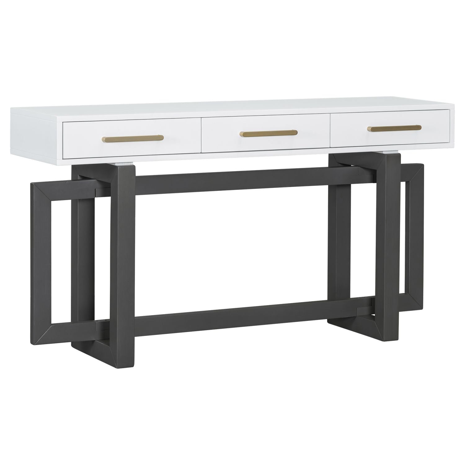 U_STYLE Elegant Console Table with Three Drawers, Extra Long Entryway Table for Entryway, Hallway, Living Room, Foyer, Corridor - Comfortable Living Decor
