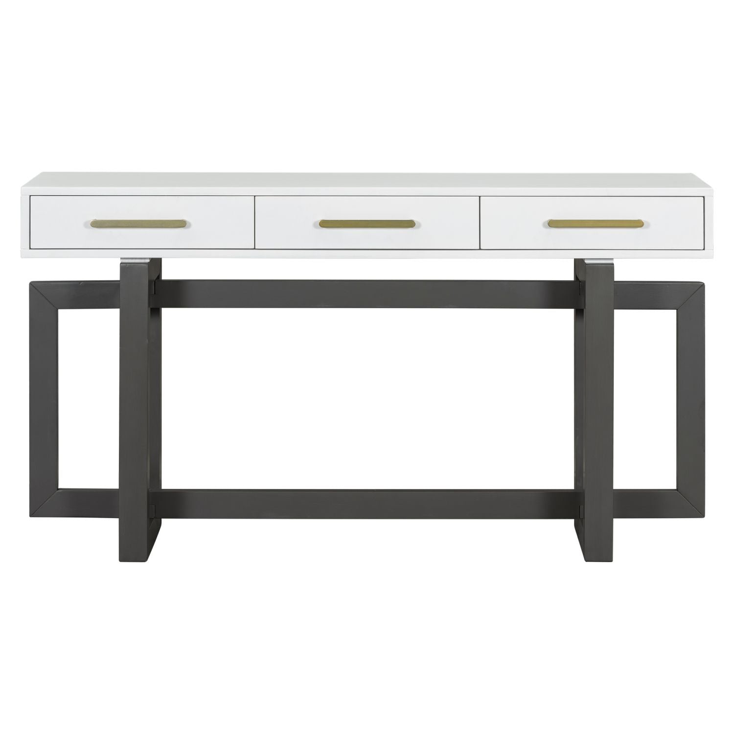 U_STYLE Elegant Console Table with Three Drawers, Extra Long Entryway Table for Entryway, Hallway, Living Room, Foyer, Corridor - Comfortable Living Decor