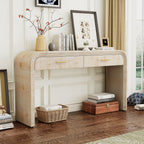 Unique Retro Silhouette Console Table with Open Style,Two Top Drawers for Entrance,Dinning Room,Living Room - Comfortable Living Decor