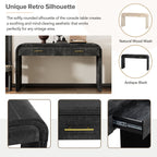 Unique Retro Silhouette Console Table with Open Style,Two Top Drawers for Entrance,Dinning Room,Living Room - Comfortable Living Decor