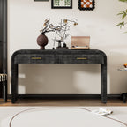 Unique Retro Silhouette Console Table with Open Style,Two Top Drawers for Entrance,Dinning Room,Living Room - Comfortable Living Decor
