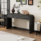 Unique Retro Silhouette Console Table with Open Style,Two Top Drawers for Entrance,Dinning Room,Living Room - Comfortable Living Decor