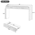 Unique Retro Silhouette Console Table with Open Style,Two Top Drawers for Entrance,Dinning Room,Living Room - Comfortable Living Decor