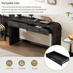 Unique Retro Silhouette Console Table with Open Style,Two Top Drawers for Entrance,Dinning Room,Living Room - Comfortable Living Decor