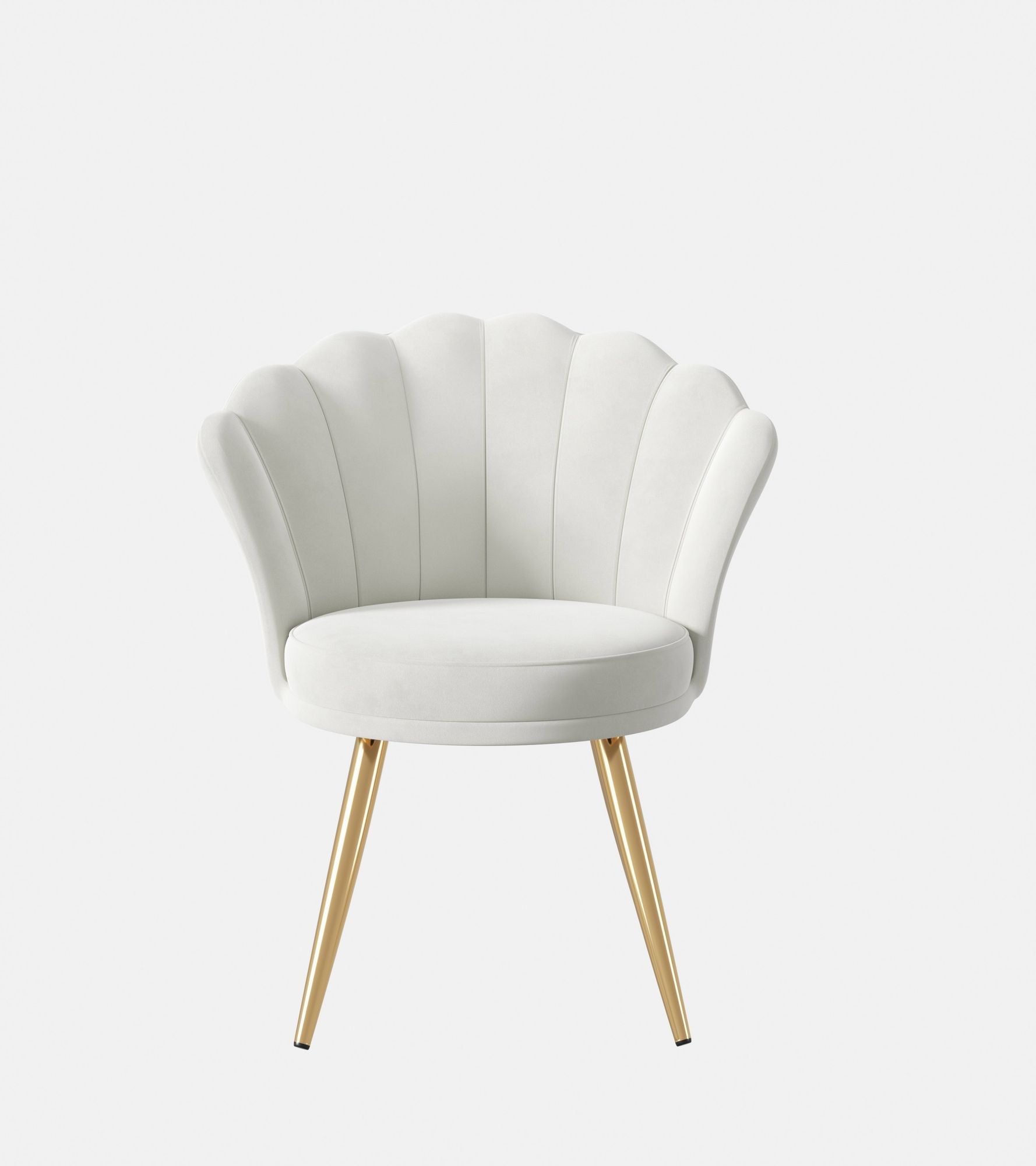 Velvet Accent Chair with Gold Metal Legs, Vanity Chair for Makeup Room, Upholstered Guest Chair for Living Room, Side Chair for Bedroom - Comfortable Living Decor