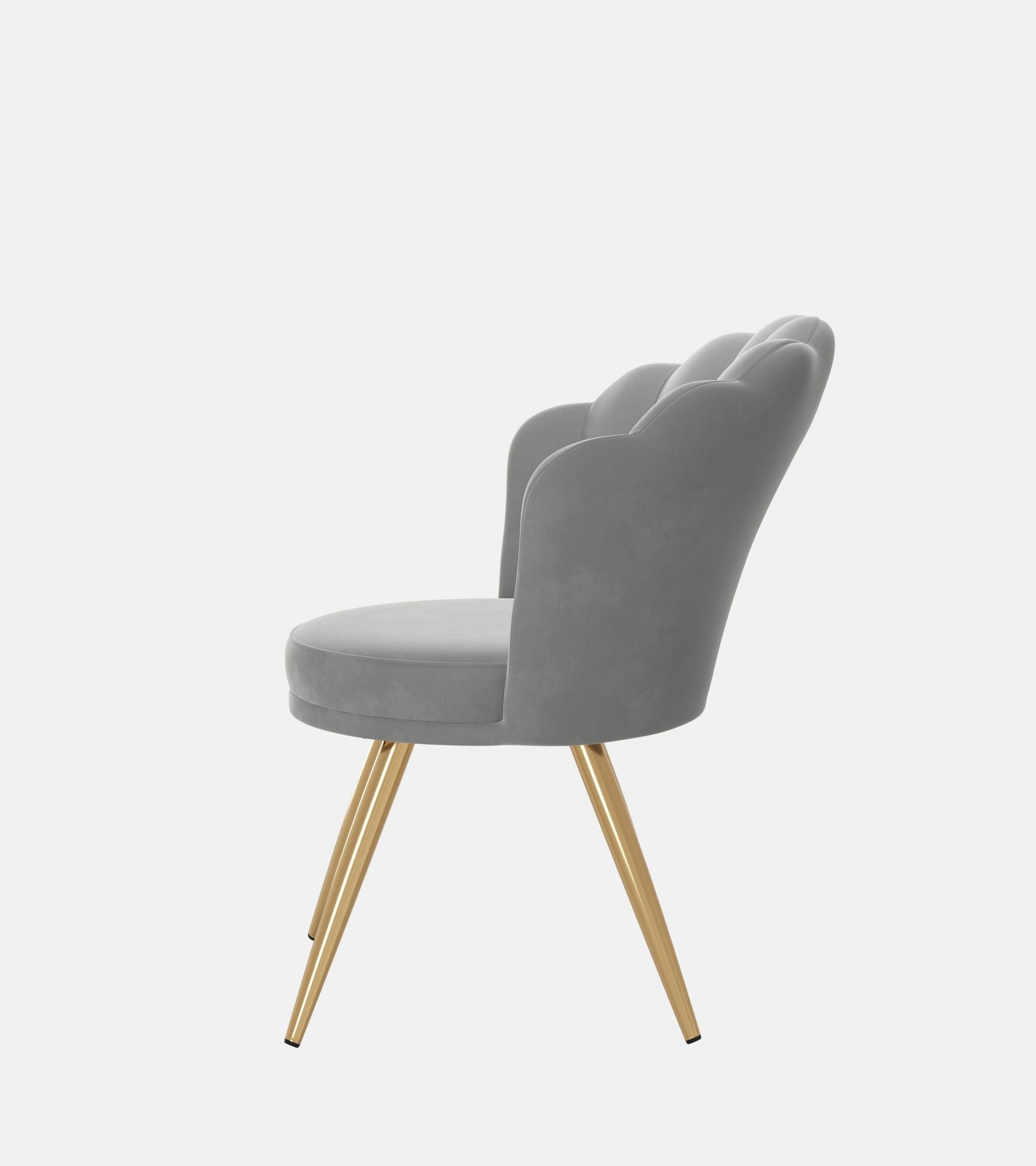Velvet Accent Chair with Gold Metal Legs, Vanity Chair for Makeup Room, Upholstered Guest Chair for Living Room, Side Chair for Bedroom - Comfortable Living Decor