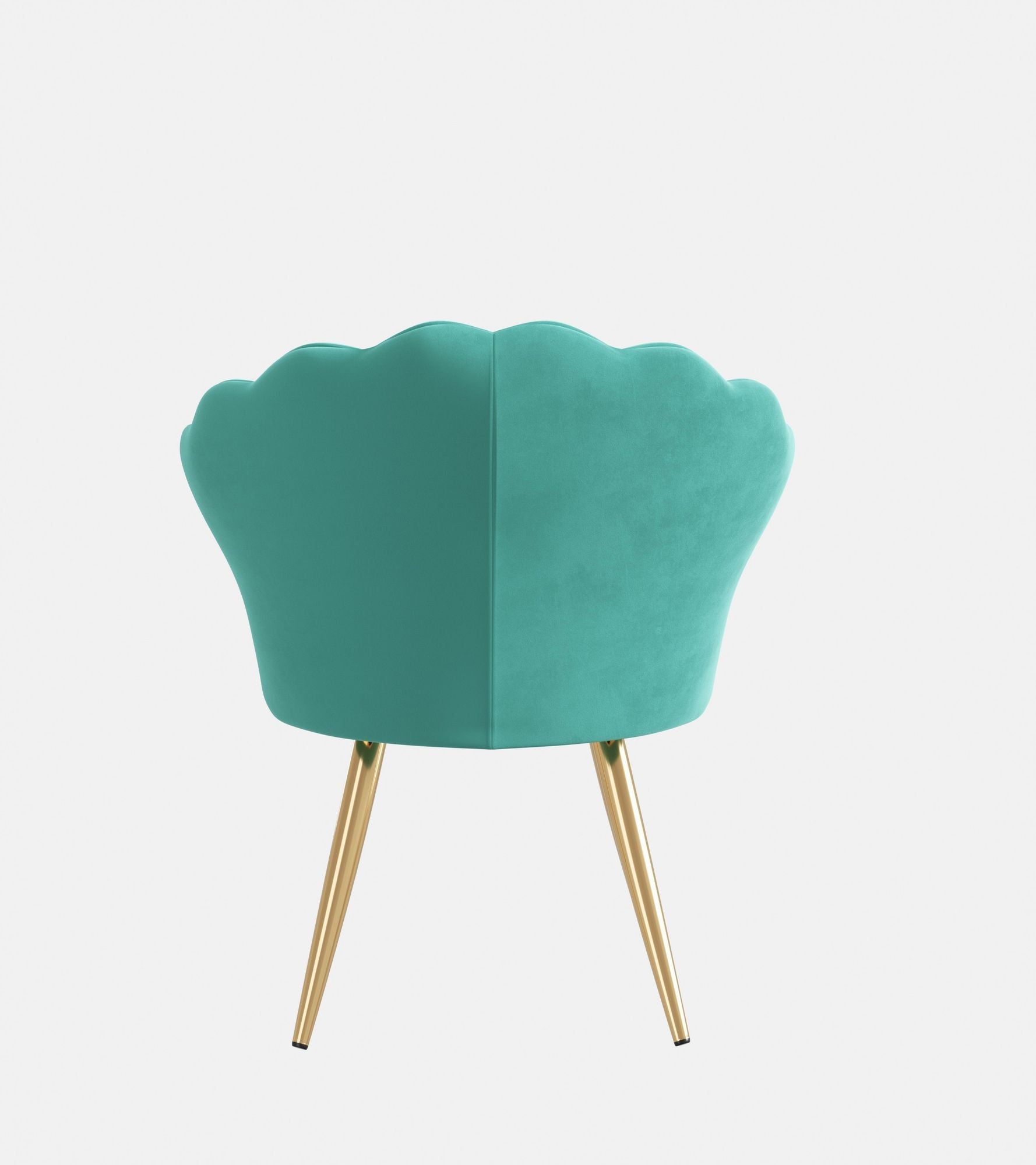 Velvet Accent Chair with Gold Metal Legs, Vanity Chair for Makeup Room, Upholstered Guest Chair for Living Room, Side Chair for Bedroom - Comfortable Living Decor