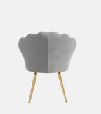 Velvet Accent Chair with Gold Metal Legs, Vanity Chair for Makeup Room, Upholstered Guest Chair for Living Room, Side Chair for Bedroom - Comfortable Living Decor