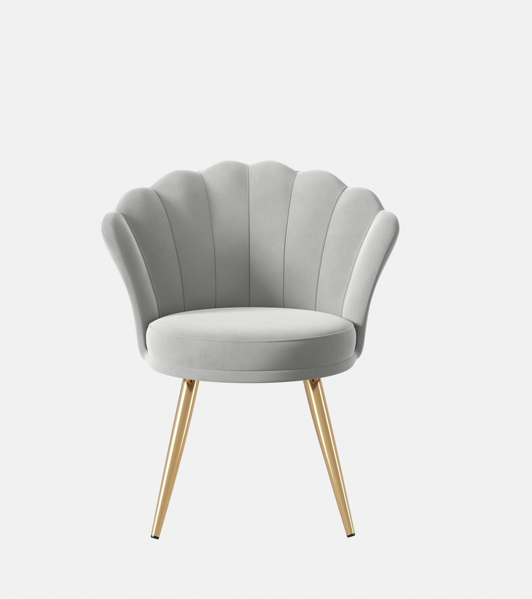 Velvet Accent Chair with Gold Metal Legs, Vanity Chair for Makeup Room, Upholstered Guest Chair for Living Room, Side Chair for Bedroom - Comfortable Living Decor