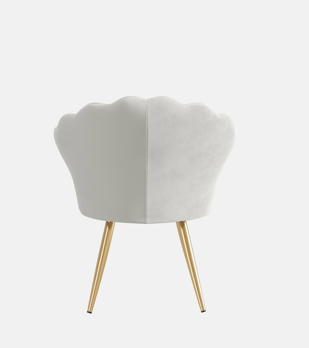 Velvet Accent Chair with Gold Metal Legs, Vanity Chair for Makeup Room, Upholstered Guest Chair for Living Room, Side Chair for Bedroom - Comfortable Living Decor